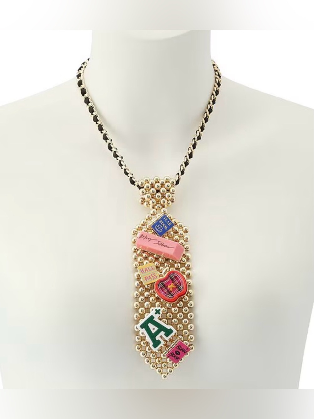 Betsey Johnson Tie Pendant necklace